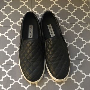 Steve Madden black slip on sneakers
